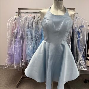 NWT Alyce Paris Style 3703 Color Ice Blue Size 4 Strappy Back Party Dress